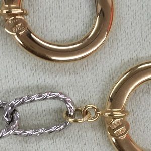 14KT Gold & Sterling Silver Two-tone Necklace/Bracelet Set